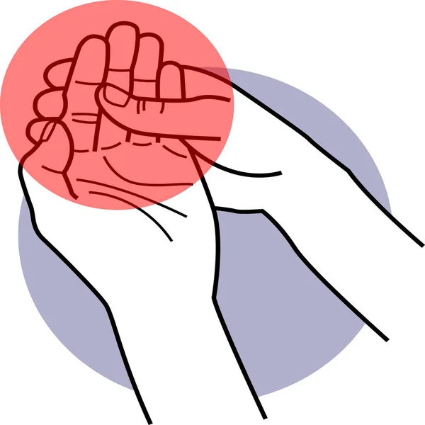 Finger Pain Hand Icon — Stock Vector