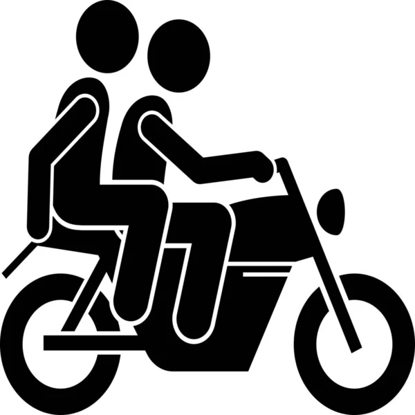 Motorbike Motorcycle Passenger Icon Vehicles Modes Transportation Category — Stock Vector