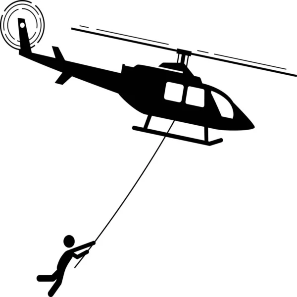 Action Échapper Pendaison Icône — Image vectorielle