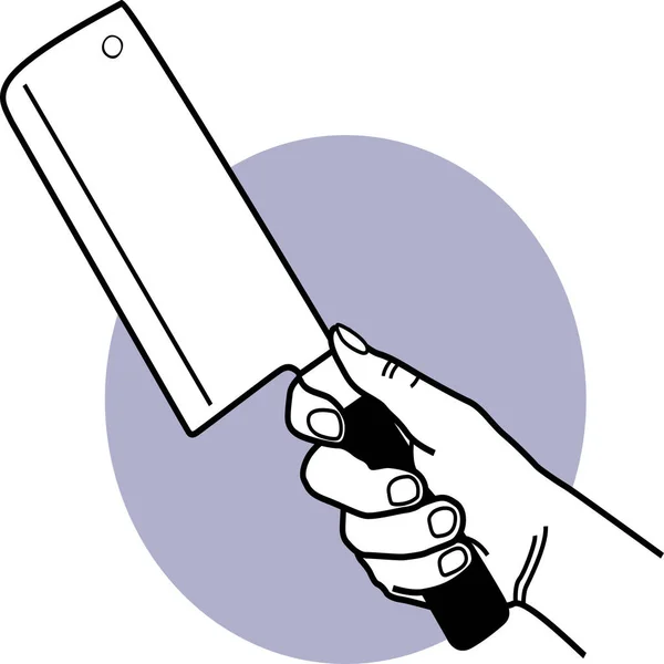 Couteau Main Tenant Icône — Image vectorielle