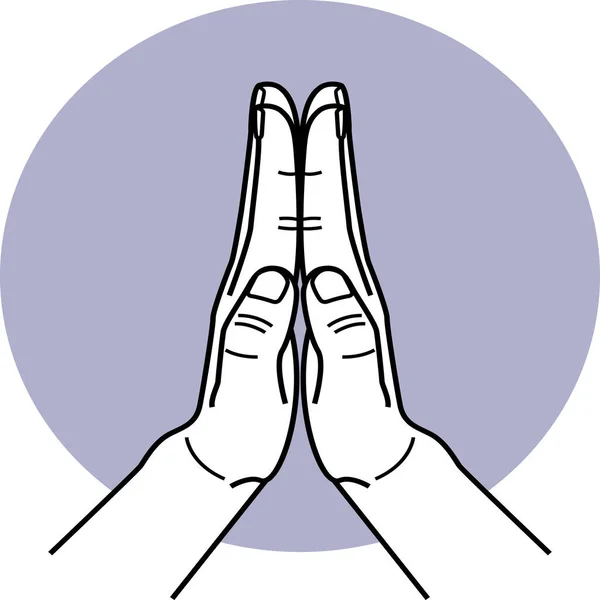 Χέρι Καλό Εικονίδιο Προσευχή — Διανυσματικό Αρχείο