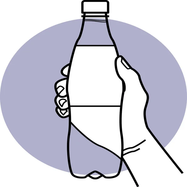 Flasche Kunststoff Limo Symbol — Stockvektor