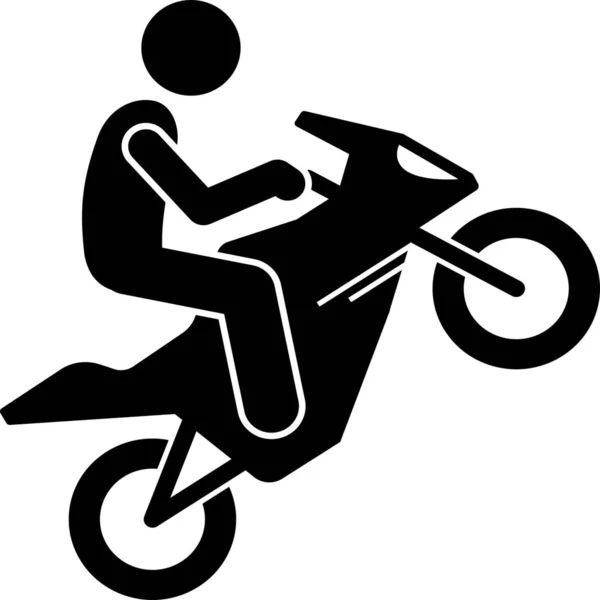 Åtgärder Motorcykel Ikon — Stock vektor