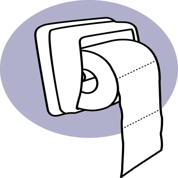 Rouleau Papier Toilette Icône — Image vectorielle