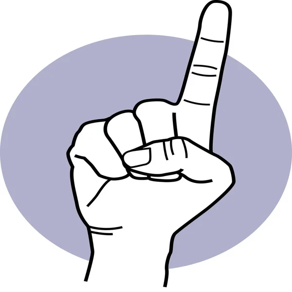Hand One Finger Icon — Stock Vector