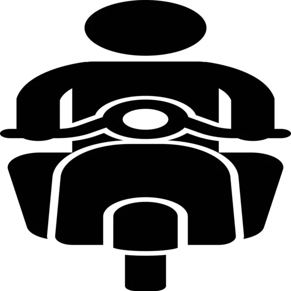 Frontansicht Mann Person Symbol Der Kategorie Fahrzeuge Verkehrsmittel — Stockvektor