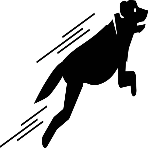 Salto Perro Icono Salto — Vector de stock