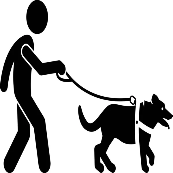 Dog Harness Leash Icon — Stock Vector