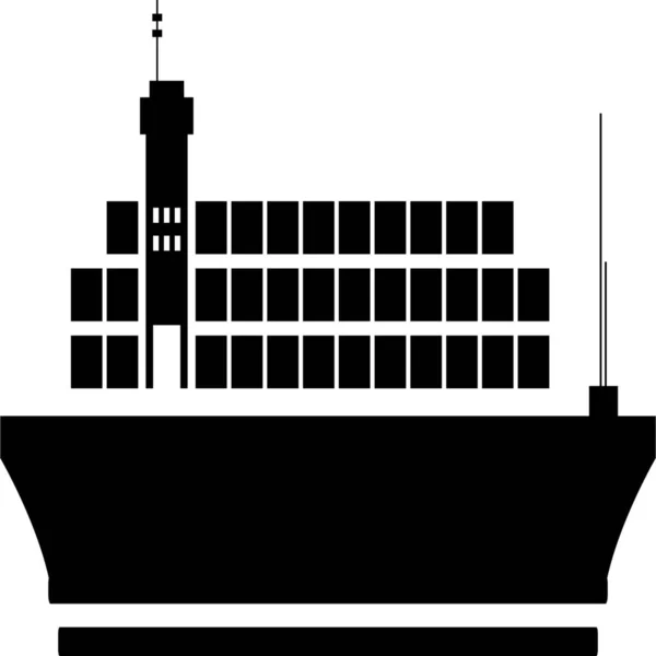 Frachtcontainer Ikone Der Kategorie Fahrzeuge Transportmittel — Stockvektor