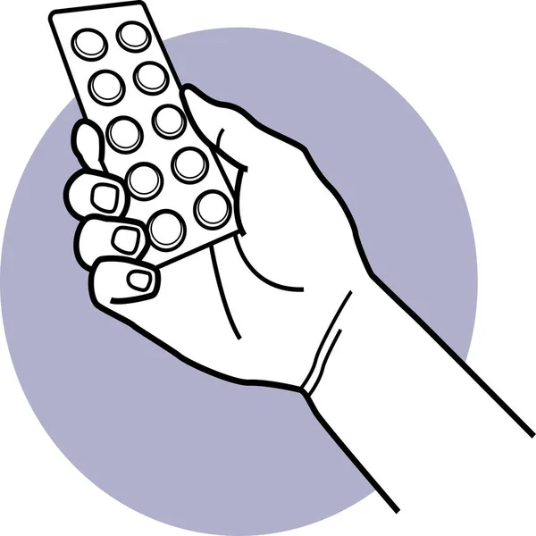Pilules Médicinales Icône Comprimé — Image vectorielle