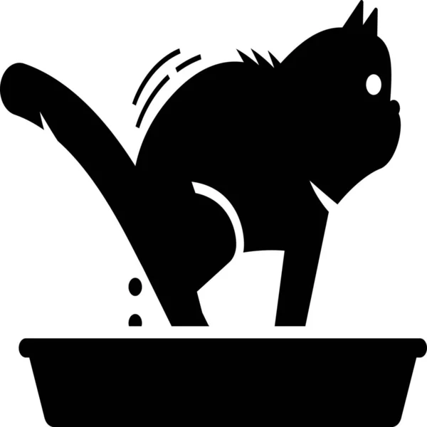 Εικονίδιο Κοπριά Γάτας — Διανυσματικό Αρχείο