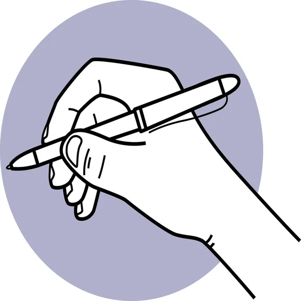 Hand Holding Write Icon — Stock Vector
