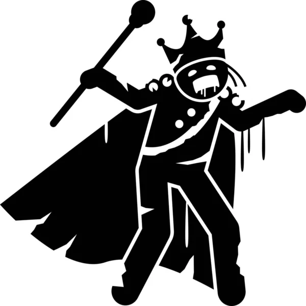 Ikona Króla Zombie Cesarza — Wektor stockowy