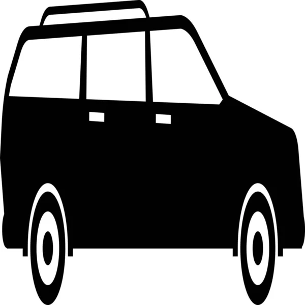 Araçlar Ulaşım Kategorisinde Araba Mpv Vagonu Simgesi — Stok Vektör