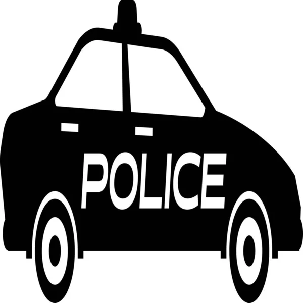Car Police Vehicle Icon — Stock Vector