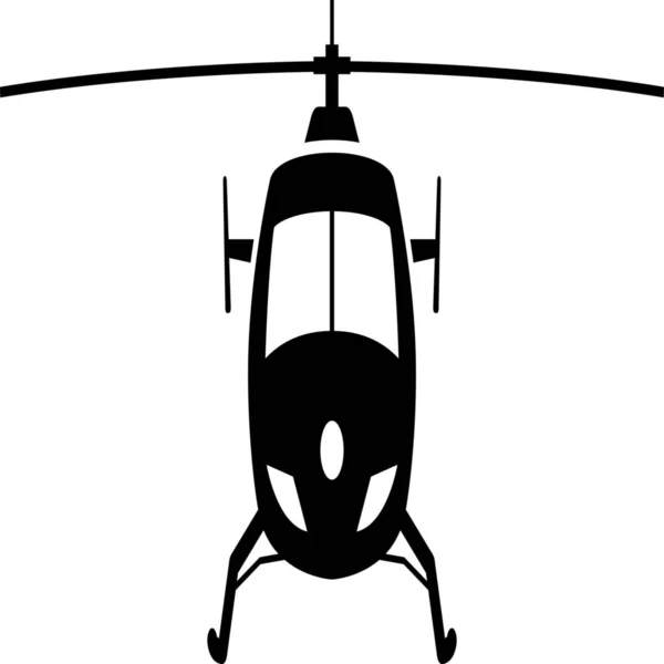 Helikopter Vooraanzicht Heli Pictogram Voertuigen Wijze Van Vervoer Categorie — Stockvector