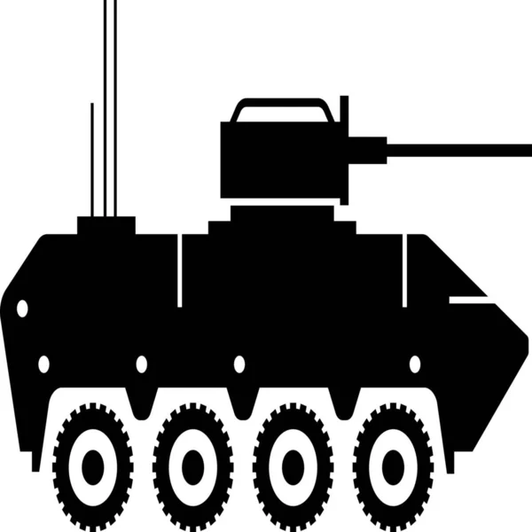 Av装甲戦闘アイコンをソリッドスタイルで — ストックベクタ