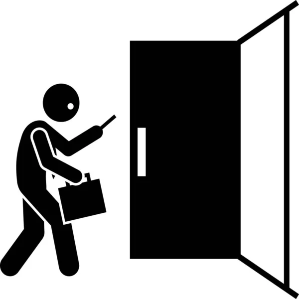 Икона Дверного Человека — стоковый вектор