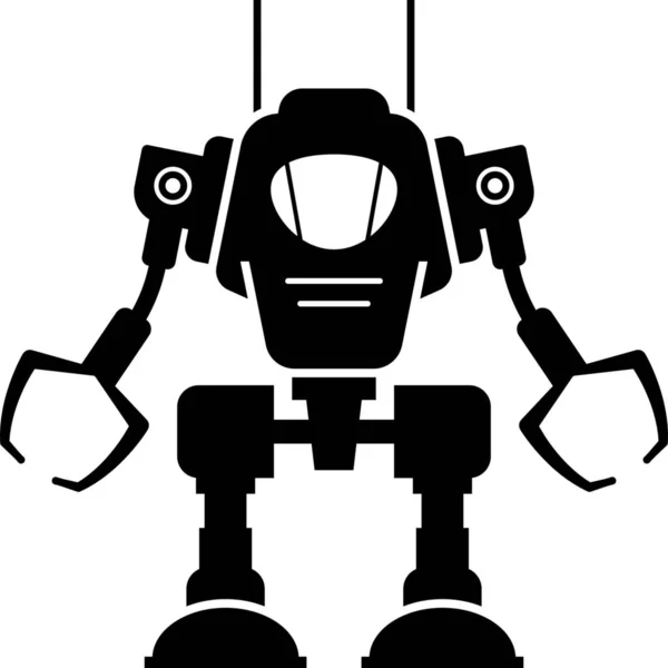 Mecha Anime Garra Icono — Vector de stock