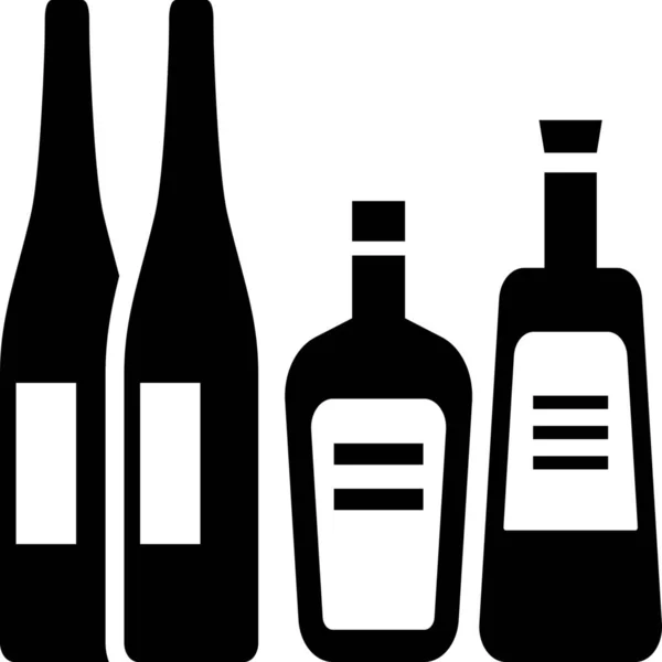 Ikona Alkoholického Nápoje — Stockový vektor