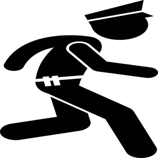 警察の動きアイコン — ストックベクタ