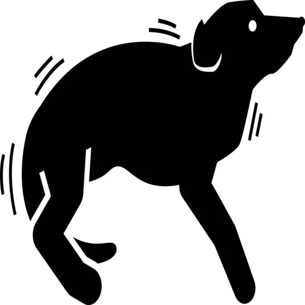 Икона Нервной Собаки — стоковый вектор