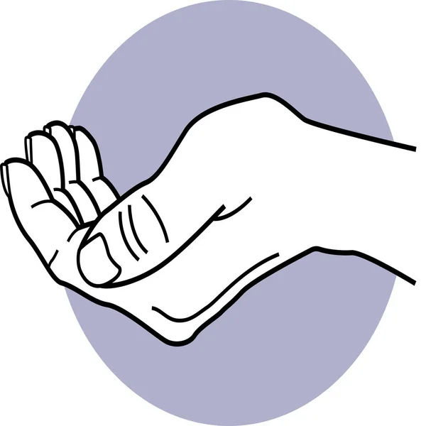 Hand Fingers Scoop Icon — Stock Vector
