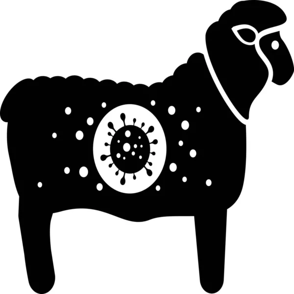 Animal Host Lamb Icon — Stock Vector