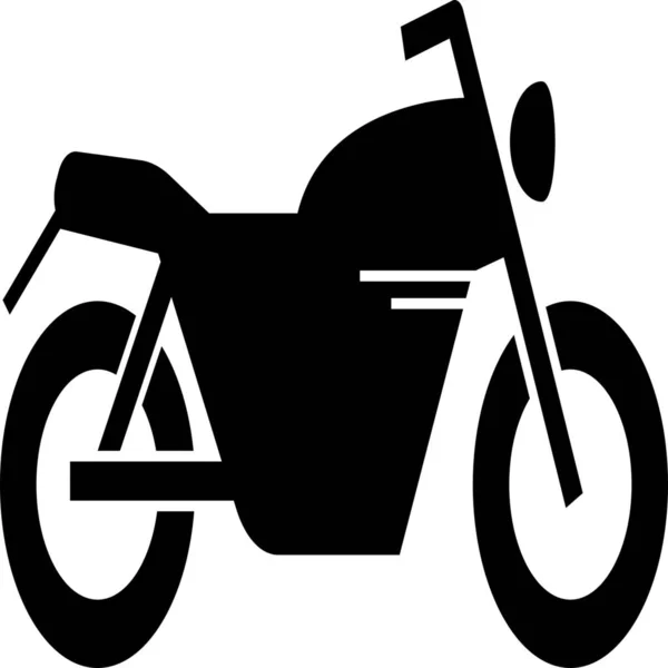 Moto Motor Icono Motocicleta Estilo Sólido — Archivo Imágenes Vectoriales