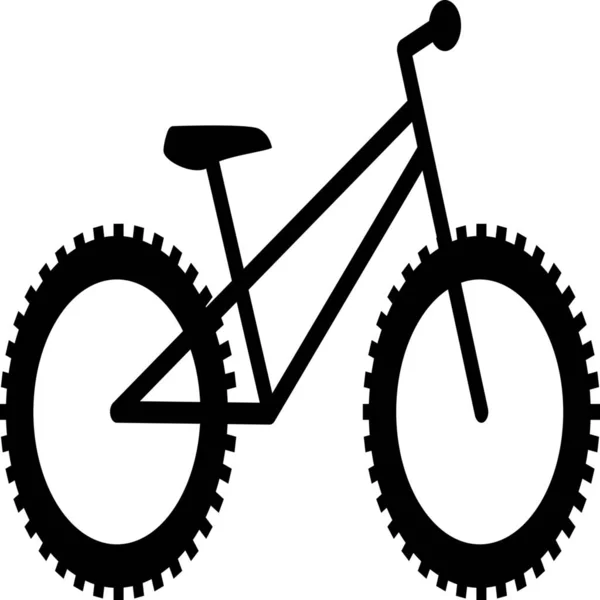 Bicicleta Ciclismo Ícone Estilo Sólido — Vetor de Stock
