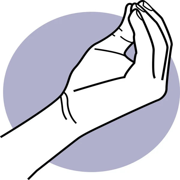 Hand Fingrar Stoppa Ikon — Stock vektor
