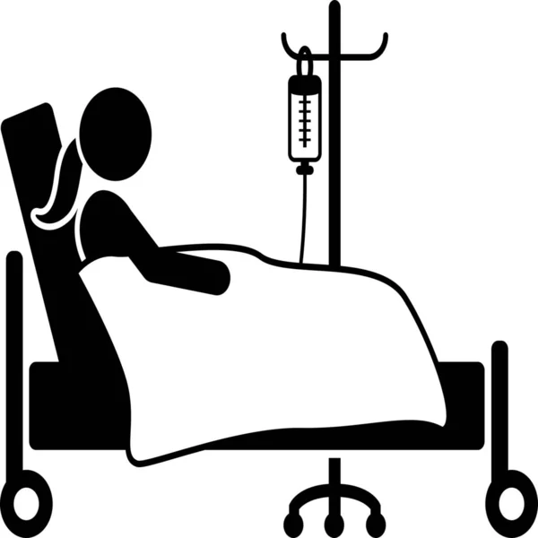 Hospital Hospitalizado Paciente Icono Hospitales Categoría Salud — Archivo Imágenes Vectoriales