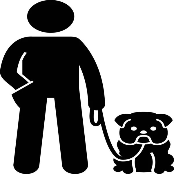 Bulldog Perro Controlador Icono — Archivo Imágenes Vectoriales