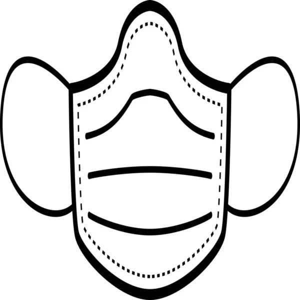 Máscara Facial Máscara Icono Protección — Vector de stock