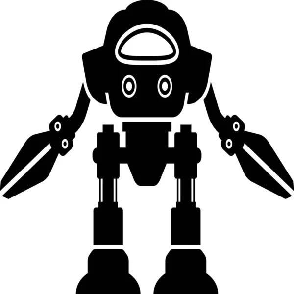 Steampunk Robot Tijera Icono — Vector de stock