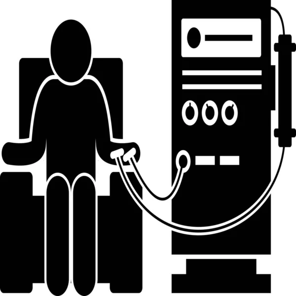 Diálisis Icono Máquina Renal Estilo Sólido — Archivo Imágenes Vectoriales