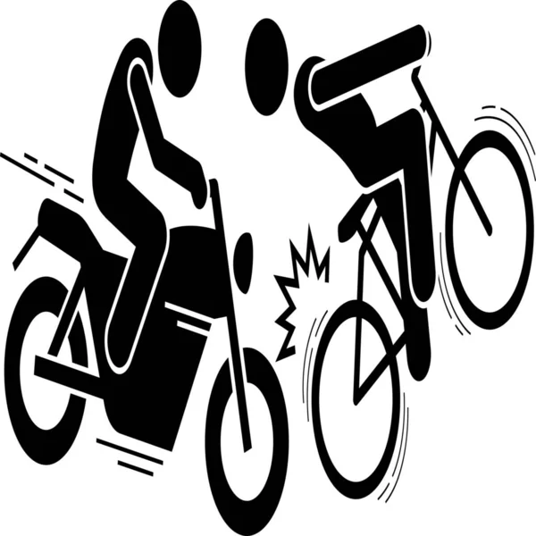 Accident Bicycle Bike Icon Vehicles Modes Transportation Category — Stock Vector