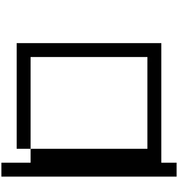 Computer Desktop Imagesymbol Soliden Stil — Stockvektor