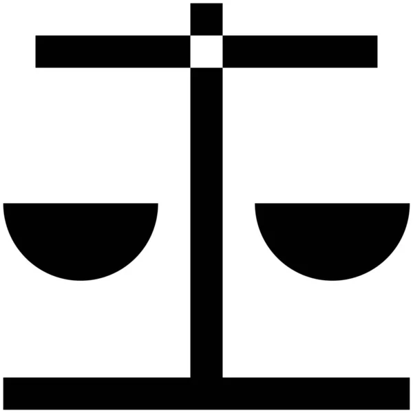 Ikona Justice Finančních Institucí Pevném Stylu — Stockový vektor