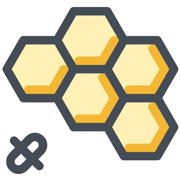 Іконка Бджолиного Вулика Заповненому Контурі — стоковий вектор