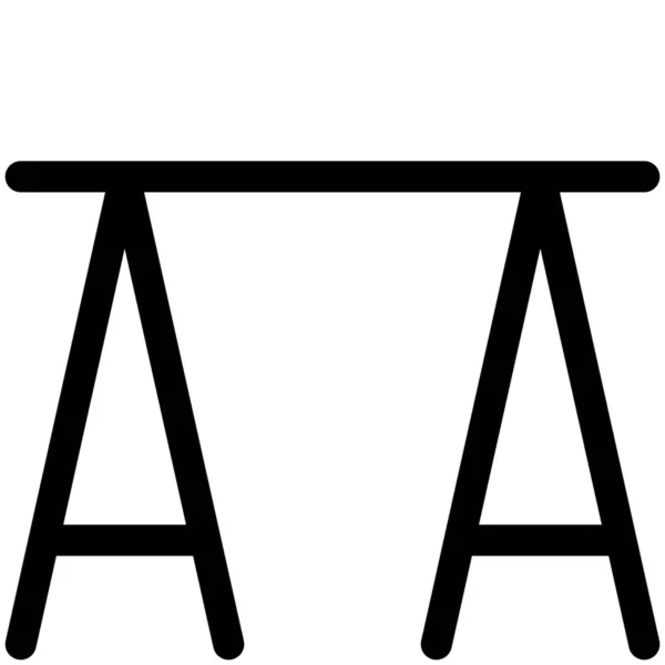 Ikona Interiérového Stolu Kategorii Nábytek Bytové Dekorace — Stockový vektor