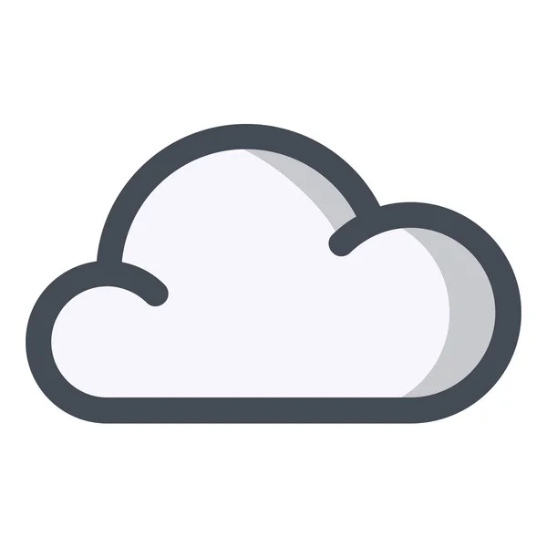 Optimization Seo Cloud Icon Filled Outline Style — Stock Vector