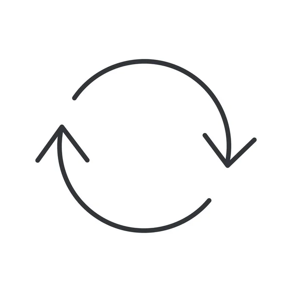 Pfeile Tauschen Aktualisierungssymbol Outline Stil Aus — Stockvektor