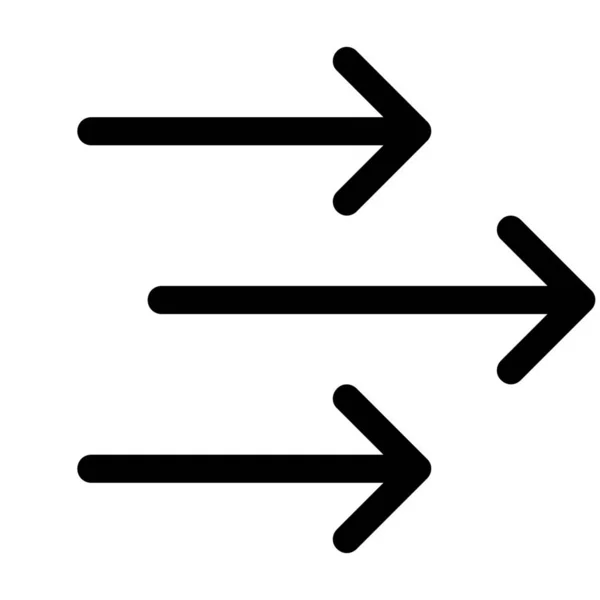 Pfeil Mehrere Symbole Symbol — Stockvektor