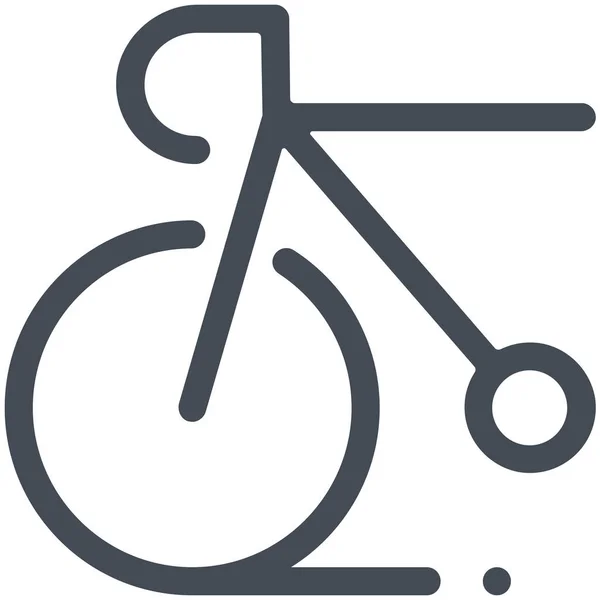 Vélo Vélo Icône Vélo Dans Style Contour Rempli — Image vectorielle