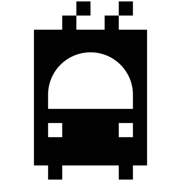 Икона Движения Автобусов Твердом Стиле — стоковый вектор