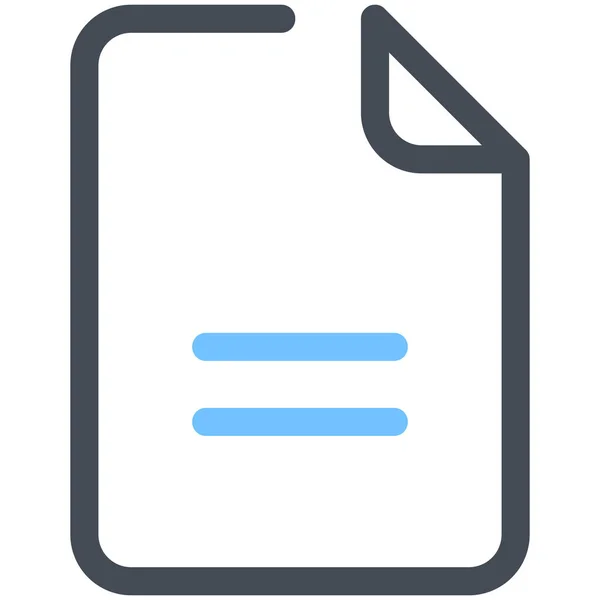 1File Doc Document Icon Filled Outline Style — 스톡 벡터