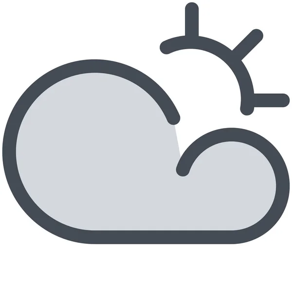 Klimaat Wolk Bewolkt Pictogram Landbouw Landbouw Tuinieren Categorie — Stockvector