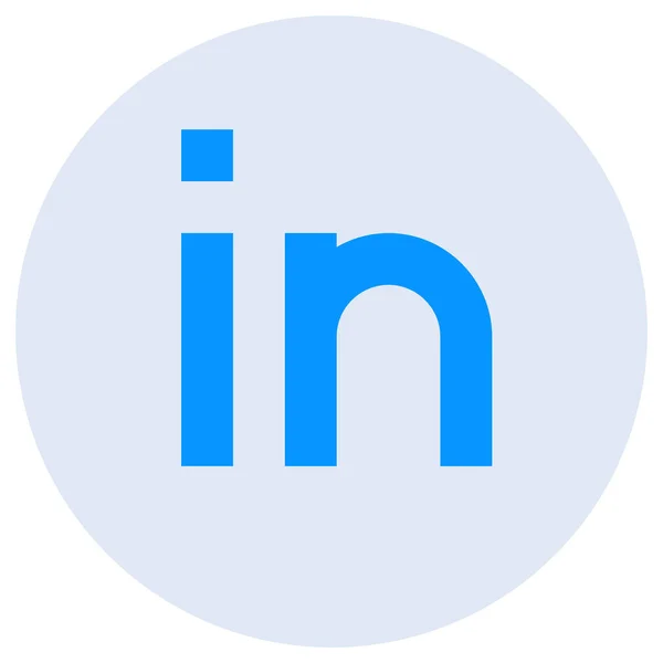 Linkedin Logo Media Icon Flat Style — Stock Vector