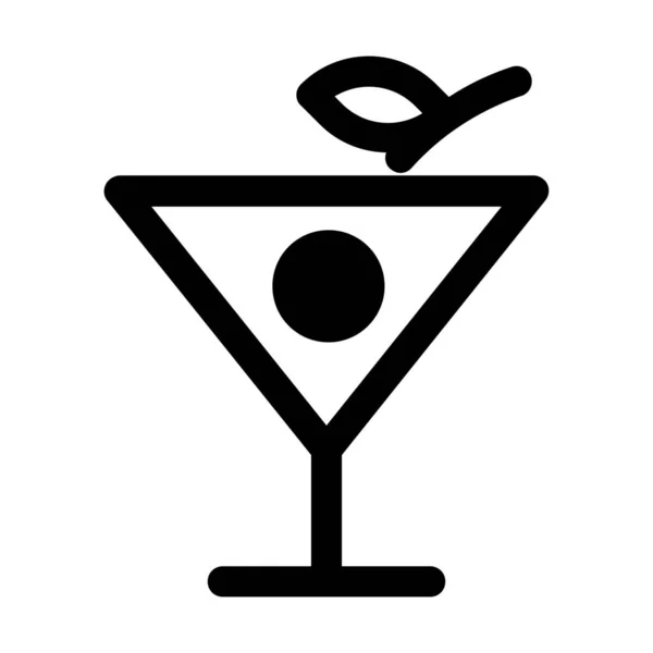 Ikona Napoju Alkoholowego Stylu Solid — Wektor stockowy